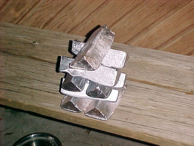 9lbs 11-22-08 aluminum ingots fresh from the crucible.jpg